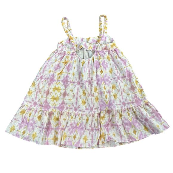 Mango Kids' Lula Abstract Tie Dye Cut Out Dress Size 12 - Picture 3 of 6